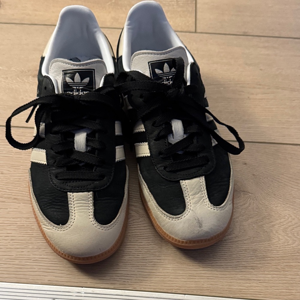 Adidas Black and Cream Samba